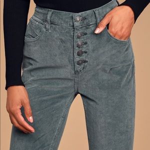 FREE PEOPLE Blue Corduroy Skinny Jeans (NEW)